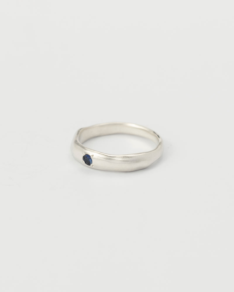 Molten birthstone ring silver
