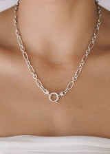 Chunky Mixed Links Belcher Chain Silver (6.5mm) - Ready to Ship