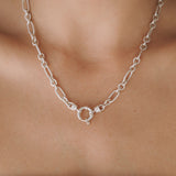 Chunky Mixed Links Belcher Chain Silver (6.5mm) - Ready to Ship