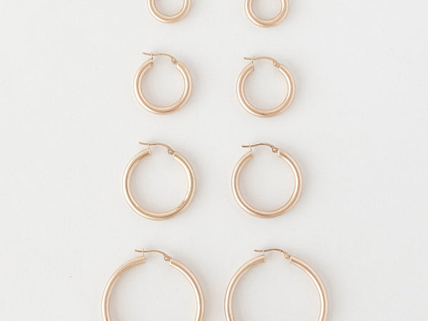 Chunky Italian hoops gold