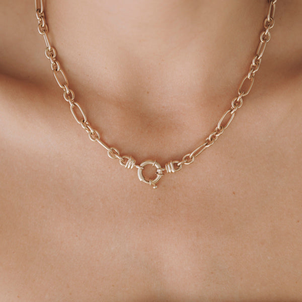 Chunky Mixed Links Belcher Chain Gold (6.5mm) - Ready to Ship