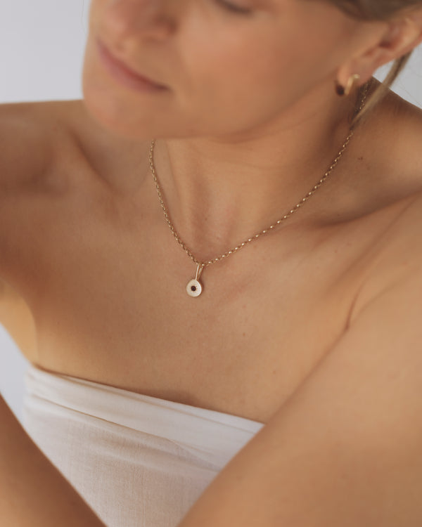 Birthstone necklace gold