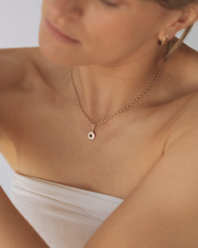 Birthstone necklace gold