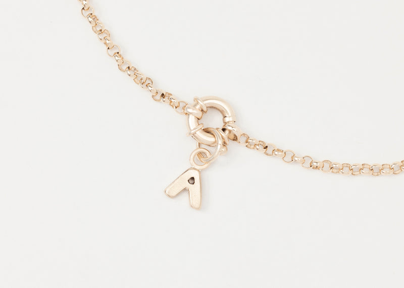 Letter Charm Necklace Gold