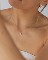 Mini birthstone necklace gold