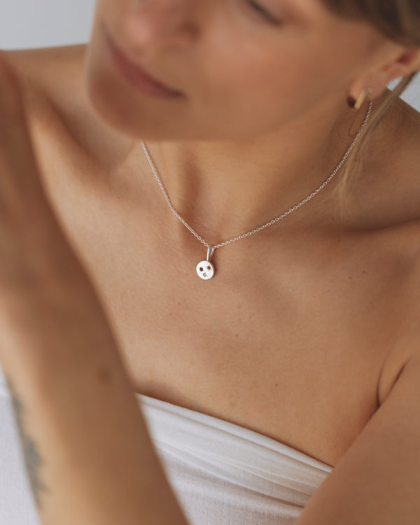 Celestial colourway necklace silver