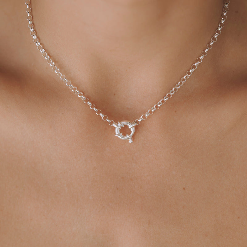 Bold Belcher Chain Silver (3.4mm) - Ready to Ship