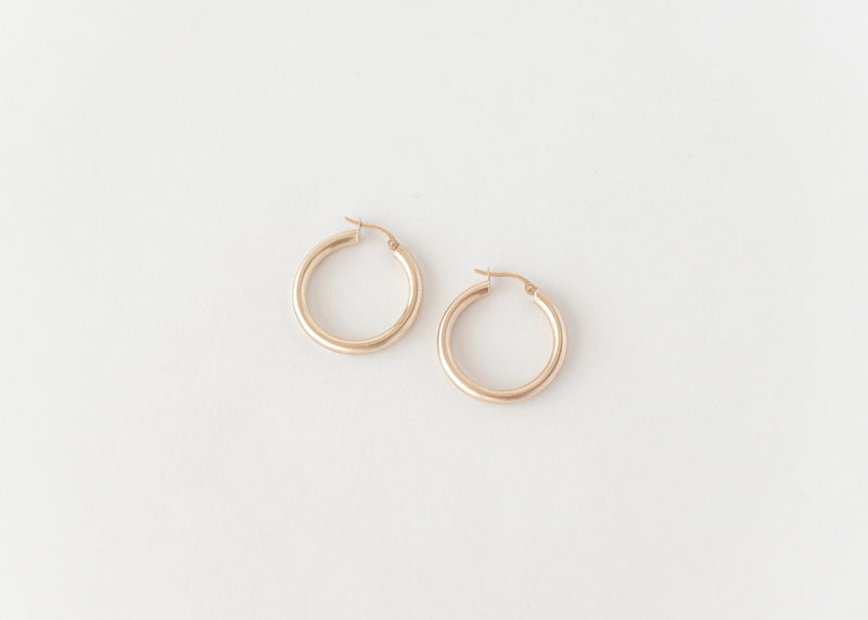 Chunky Italian hoops gold - ready to ship