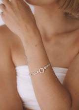 Chunky Mixed Links Belcher Bracelet Silver (6.5mm) - Ready to Ship