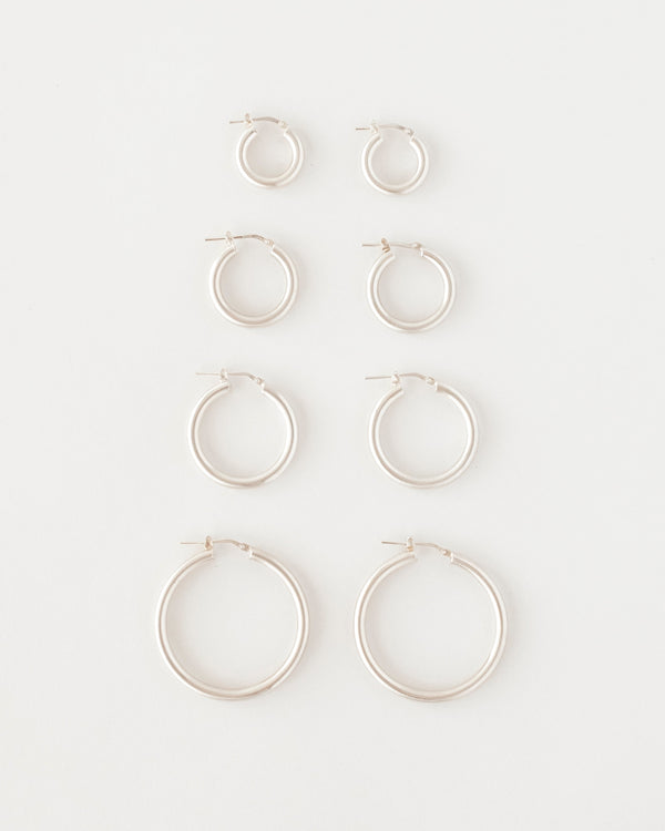 Chunky Italian hoops silver