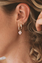 Loveheart hoops gold