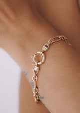 Chunky Mixed Links Belcher Bracelet Gold (6.5mm) - Ready to Ship