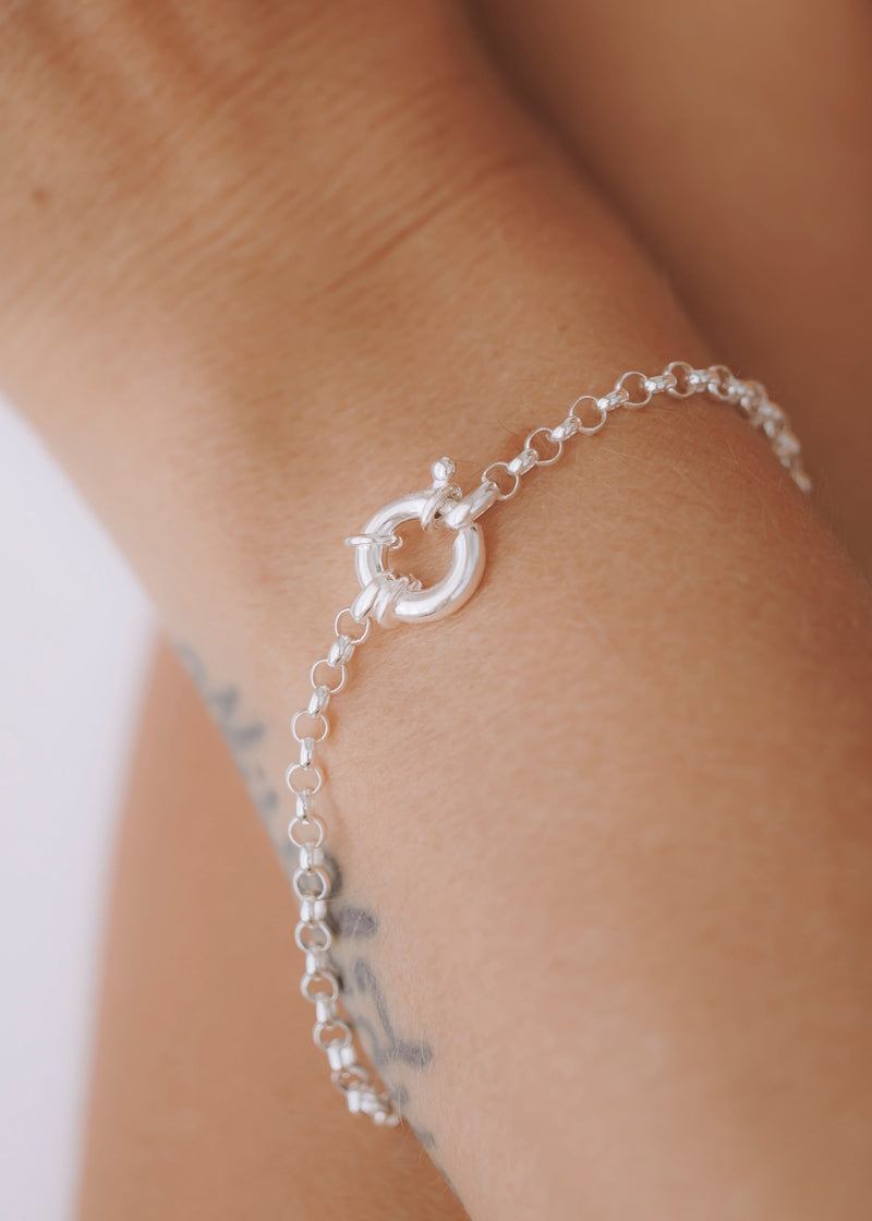 Bold Belcher Bracelet Silver (3.4mm) - Ready to Ship