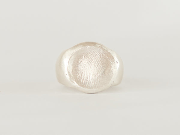 Fingerprint signet silver