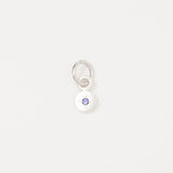 Round Birthstone Charm Silver - Ready to Ship