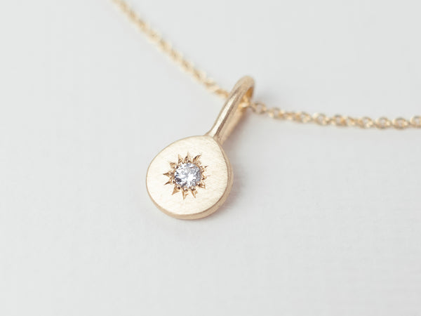 Birthstone necklace gold