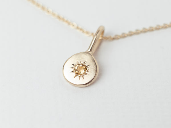 Birthstone necklace gold - ready to ship