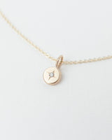 Mini birthstone necklace gold