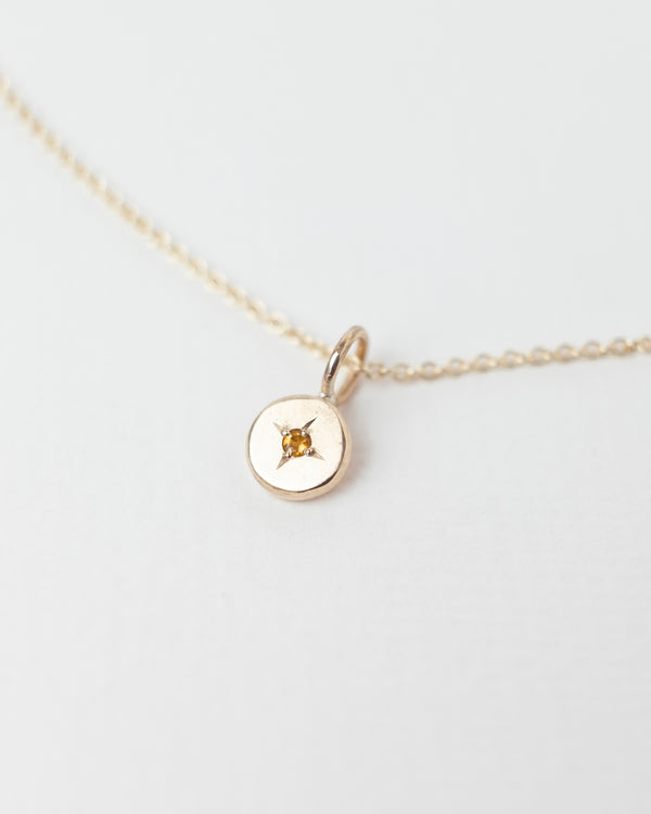 Mini birthstone necklace gold - ready to ship