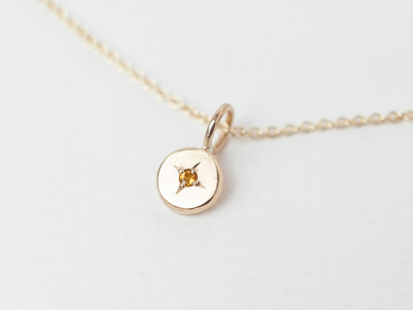 Mini birthstone necklace gold - ready to ship