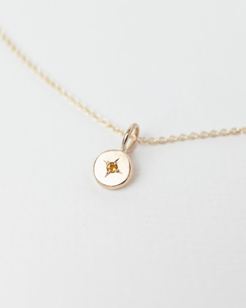 Mini birthstone necklace gold - ready to ship
