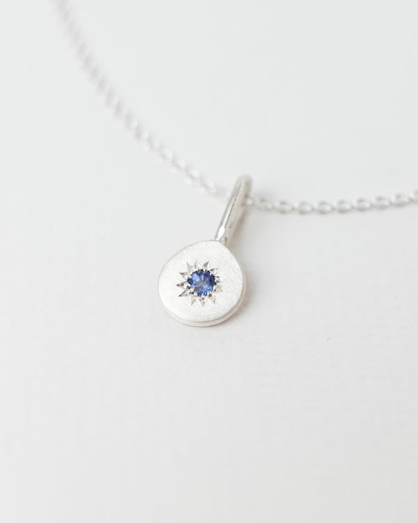 Birthstone necklace silver - ready to ship
