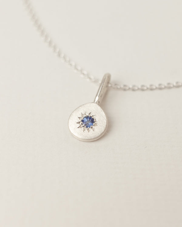 Birthstone necklace silver - ready to ship