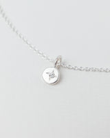 Mini birthstone necklace silver - ready to ship