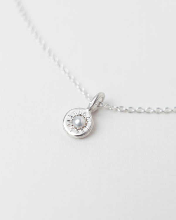 Mini birthstone necklace silver