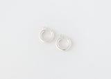 Chunky Italian hoops silver