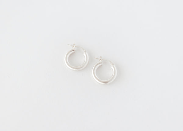 Chunky Italian hoops silver