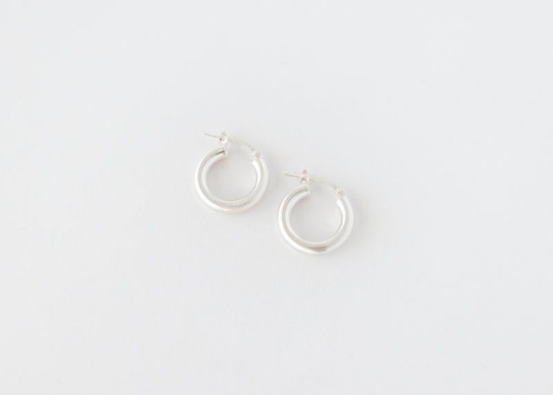 Chunky Italian hoops silver