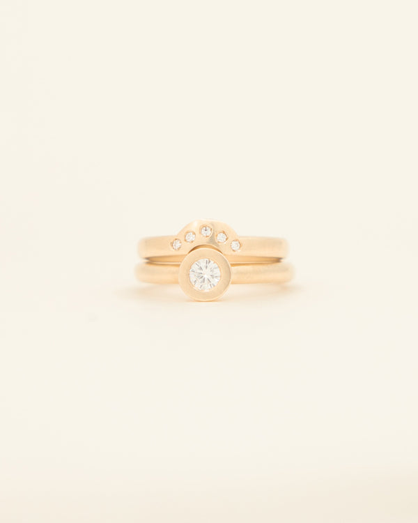 Diamond Classic Stack - yellow gold