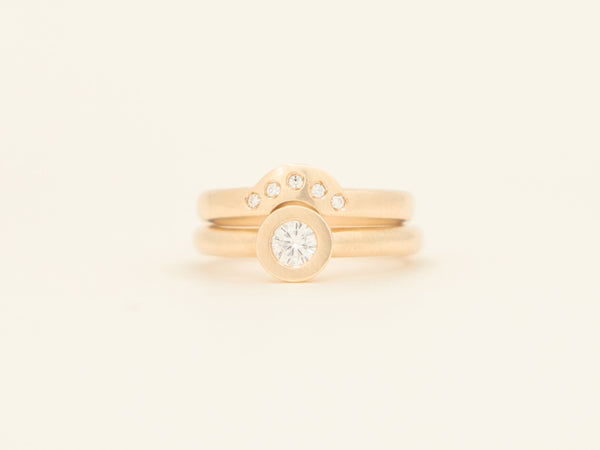 Diamond Classic Stack - yellow gold