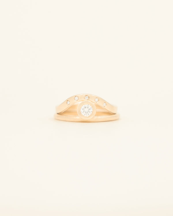 Diamond Signature Stack - yellow gold