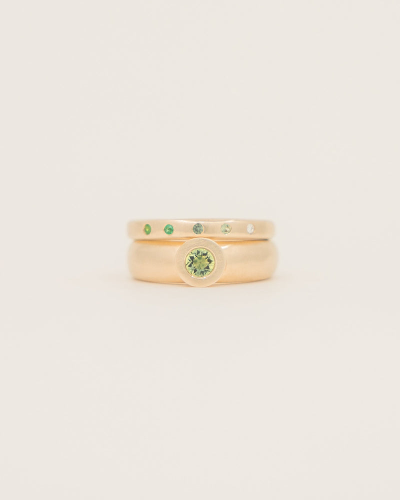 Olive Chunky Stack - yellow gold