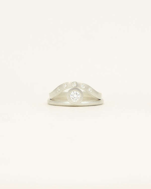 Diamond Signature Stack - white gold