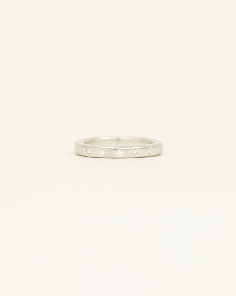 Fine Band - white gold - with stones