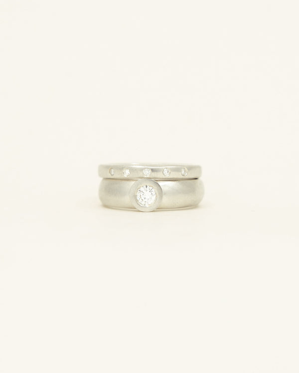 Diamond Chunky Stack - white gold