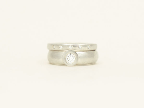 Diamond Chunky Stack - white gold