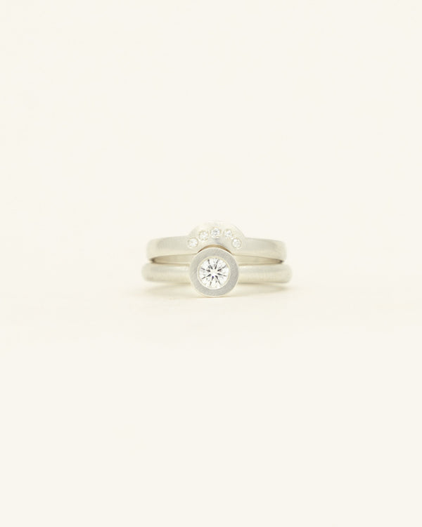 Diamond Classic Stack - white gold