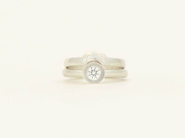 Diamond Classic Stack - white gold
