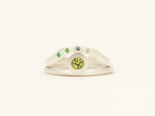 Olive Signature Stack - white gold