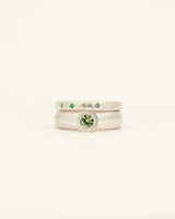 Olive Chunky Stack - white gold