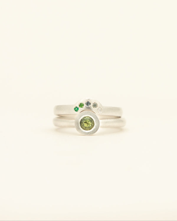 Olive Classic Stack - white gold