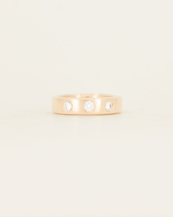 Medium Band - yellow gold - with stones