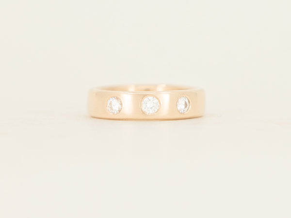 Medium Band - yellow gold - with stones