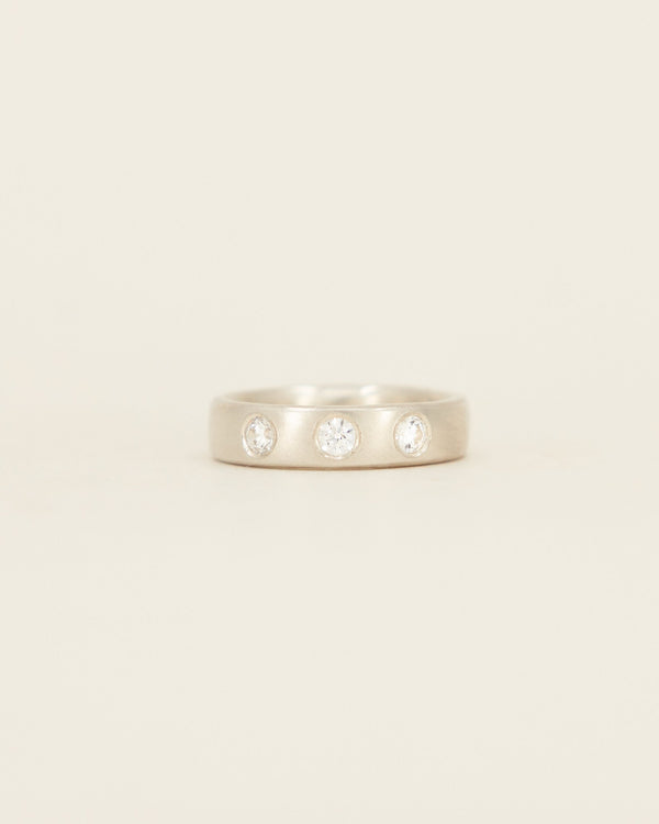 Medium Band - white gold - with stones