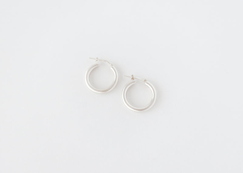 Chunky Italian hoops silver