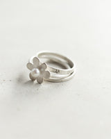 Daisy chain ring silver - ready to ship